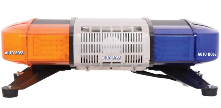 Mini Emergency Bar Light with speaker, Amber and blue